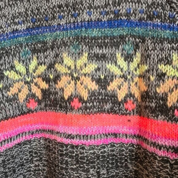 American Eagle Jegging Wool Mohair Sweater Fair‎ Isle Winter Multicolor Medium - Picture 13 of 15